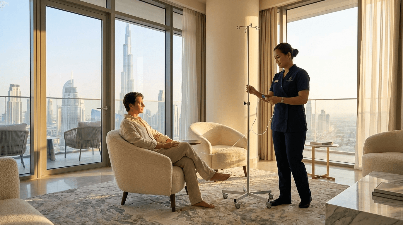 The Best Concierge Health Services for IV Drips and Peptide Therapy at Home in Dubai (2026)
