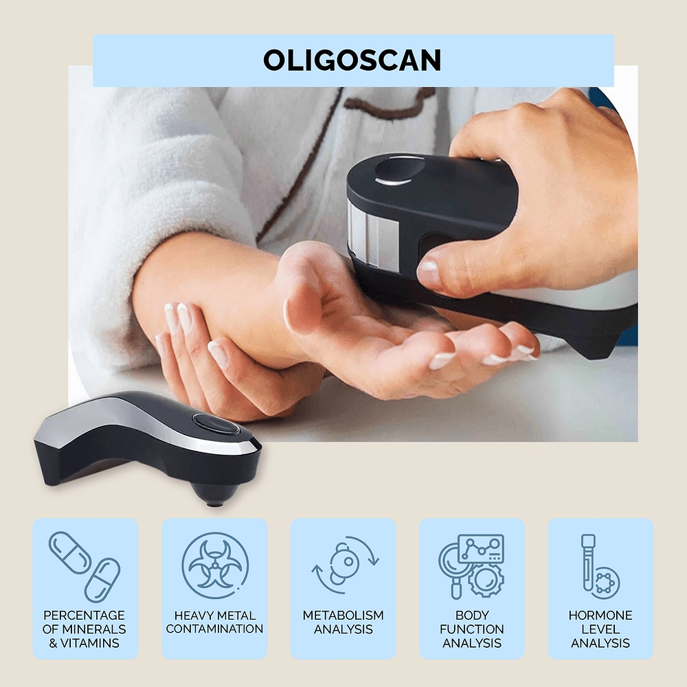 OligoScan: فحص الفوري للمعادن والمعادن الثقيلة في دبي — السعر، ما يشمله الفحص، وكيفية الحجز في المنزل (2026)
